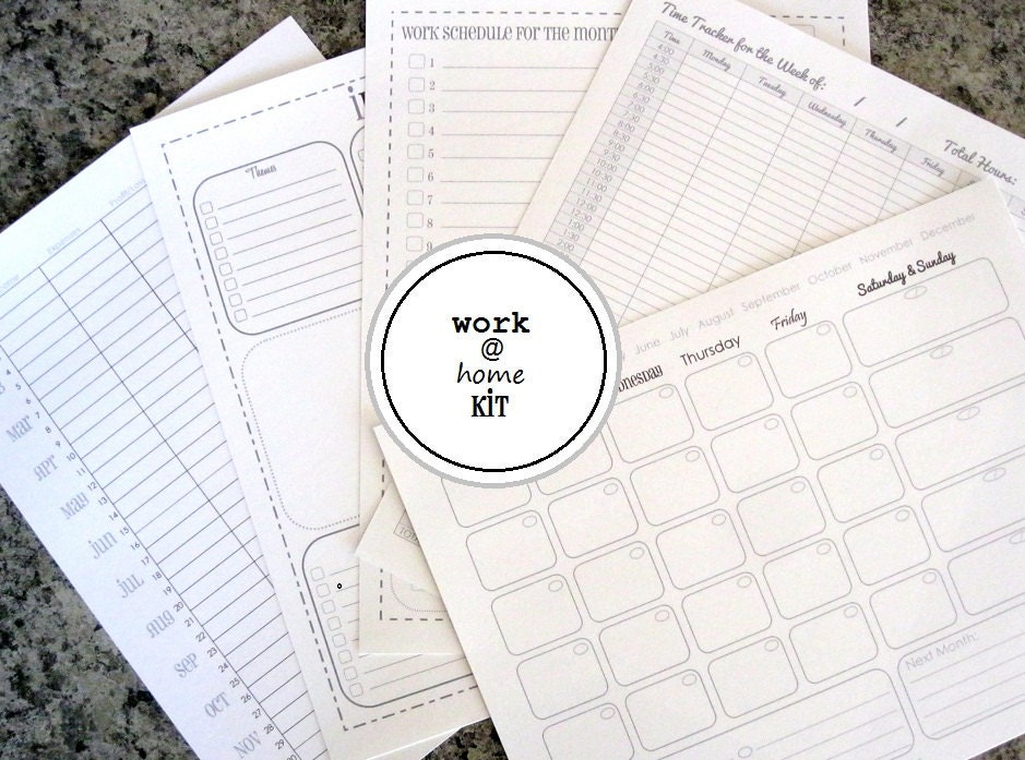 Work At Home Kit - 5 documents