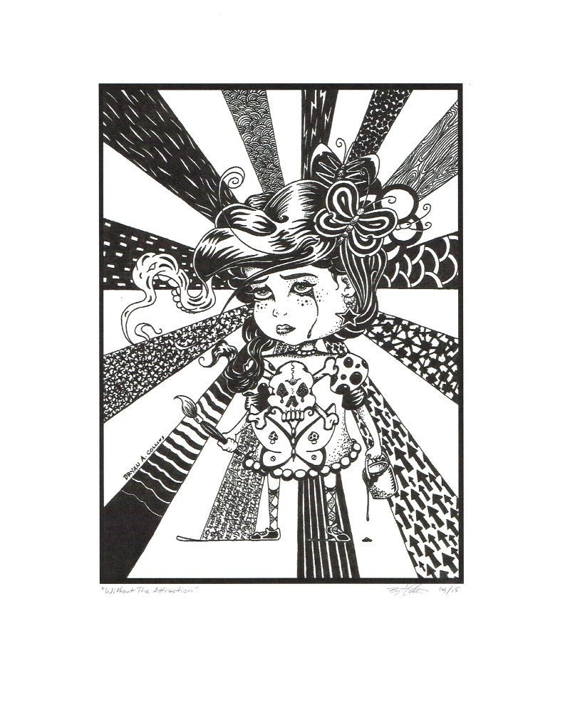 Without the Attraction limited edition black and white 8x10 print