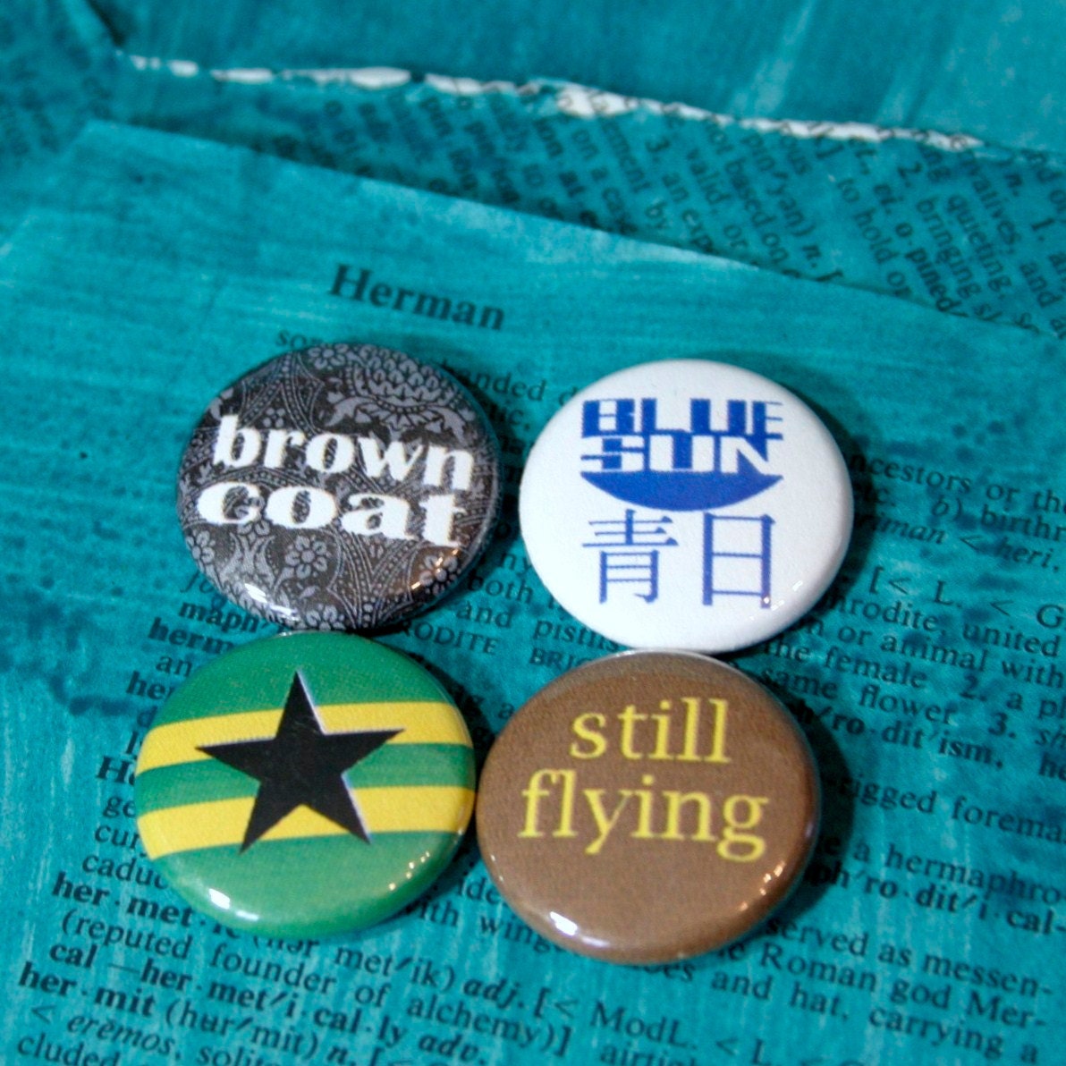 Firefly Serenity Themed Pinback Button set