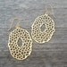 Gold FILIGREE EARRINGS - Indie Bohemian Earrings - Bohemian Jewelry - Gypsy Boho - Free Shipping