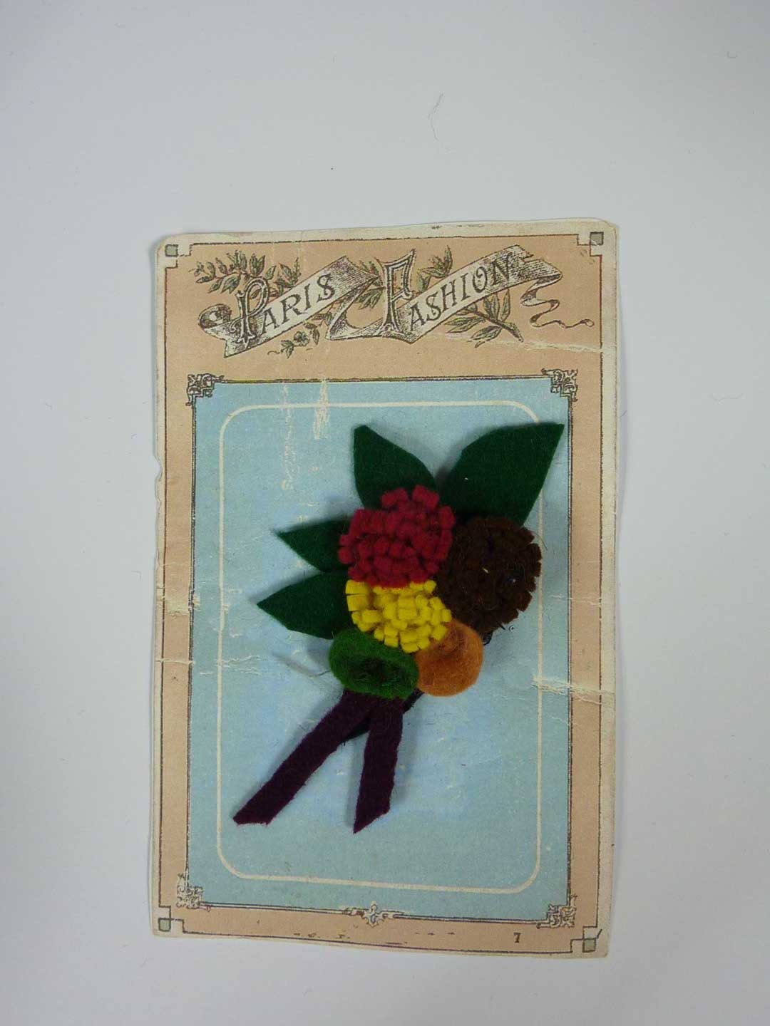 Vintage 1940s Felt Corsage  Brooch from Vintage Felt  made from Original 1940s Patterns