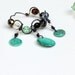 Gypsy Verdigris Coin Hoop Earrings Belly Dance Goddess sparkle beads ruffle twisted dangle Oxidized Copper Circles Bohemain Chic