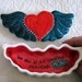 Walking Each Other Home Winged Heart Ceramic Box with Ram Dass Quote