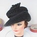 Womens Crochet Hat - Charcoal Gray Steampunk Womens Hat -  Winter Accessories - Winter Fashion Spring Fashion