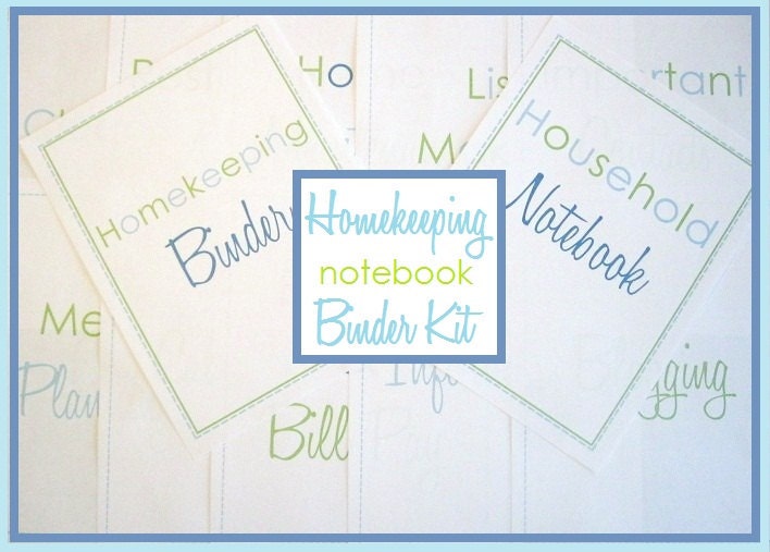 Homekeeping Notebook Binder Kit - 24 documents