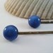 Decorative Glass Bobby Pins - Blue Hair Accessory