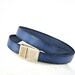Sodalite blue leather bracelet double wrapped with magnetic clasp