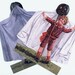 Large Hallowe'en Surprise Boy Standing Die Cut Scrap - Double-Sided