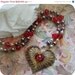 NEW YEAR SALE Put a Little Love in Your Heart - Ooak Beaded Victorian Heart Pendant Necklace