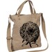 Cotton Canvas Tote Bag with Cross-Body Shoulder Strap and Handles
