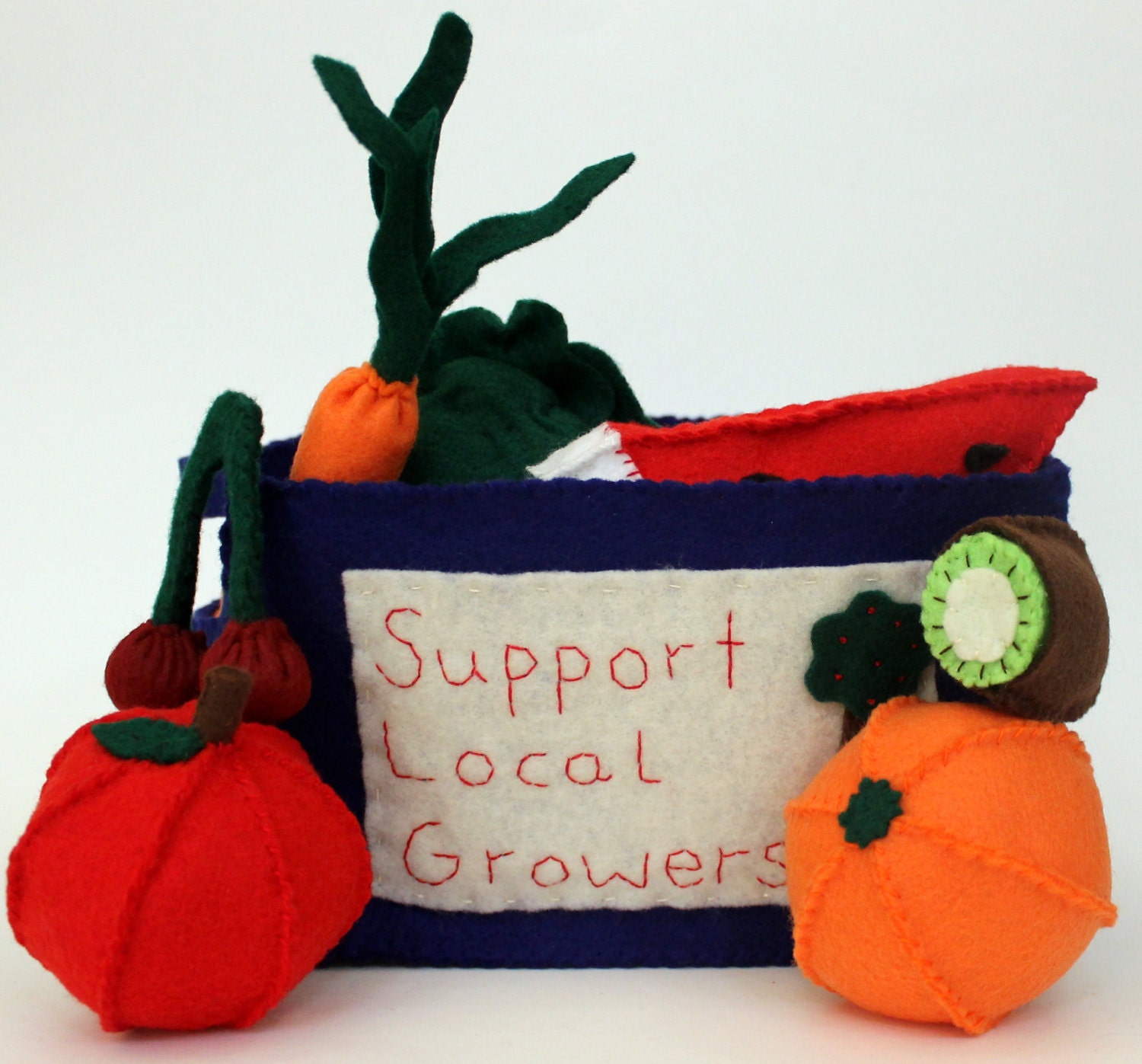 Felt Food Fruits and Veggies Basket