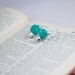 Mini Flower Stud Earrings with dangly glass beads
