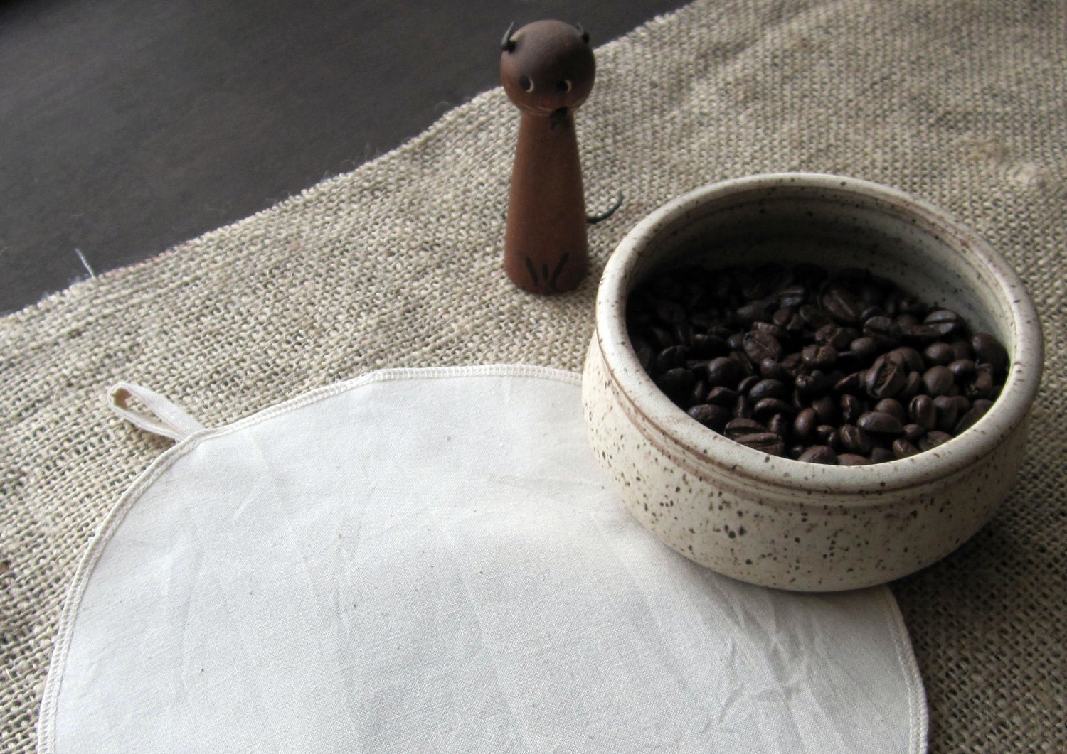 Reusable Organic Coffee Filters Cotton Round Set of 2