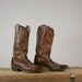 Vintage Mens Leather Cowboy Boots Ox Blood Red Acme