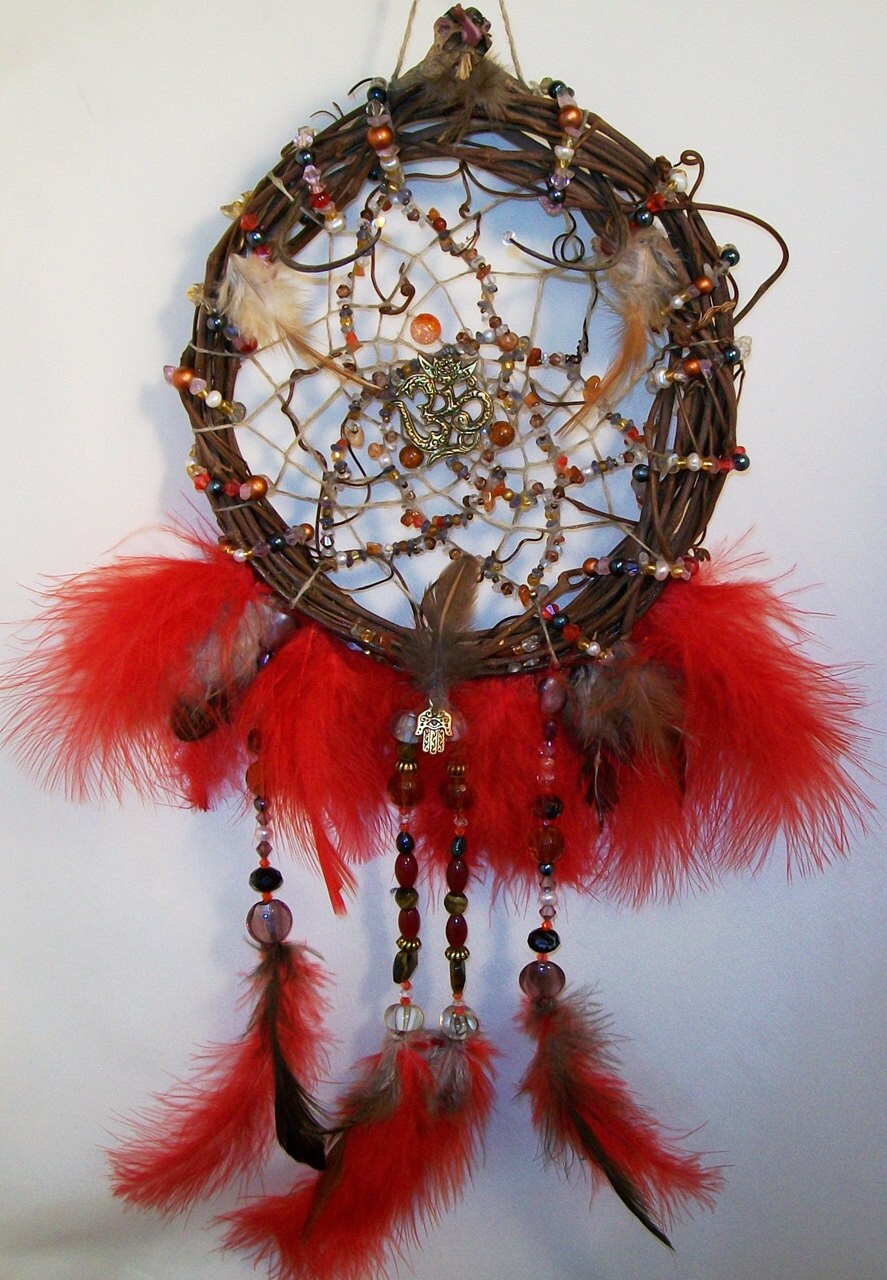 Devils Claw and Vine OM Hand of Fatima Dream Catcher