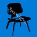 Hand Painted Eames Plywood Lounge Chair on Wrapped Canvas - Modern Classics Collection
