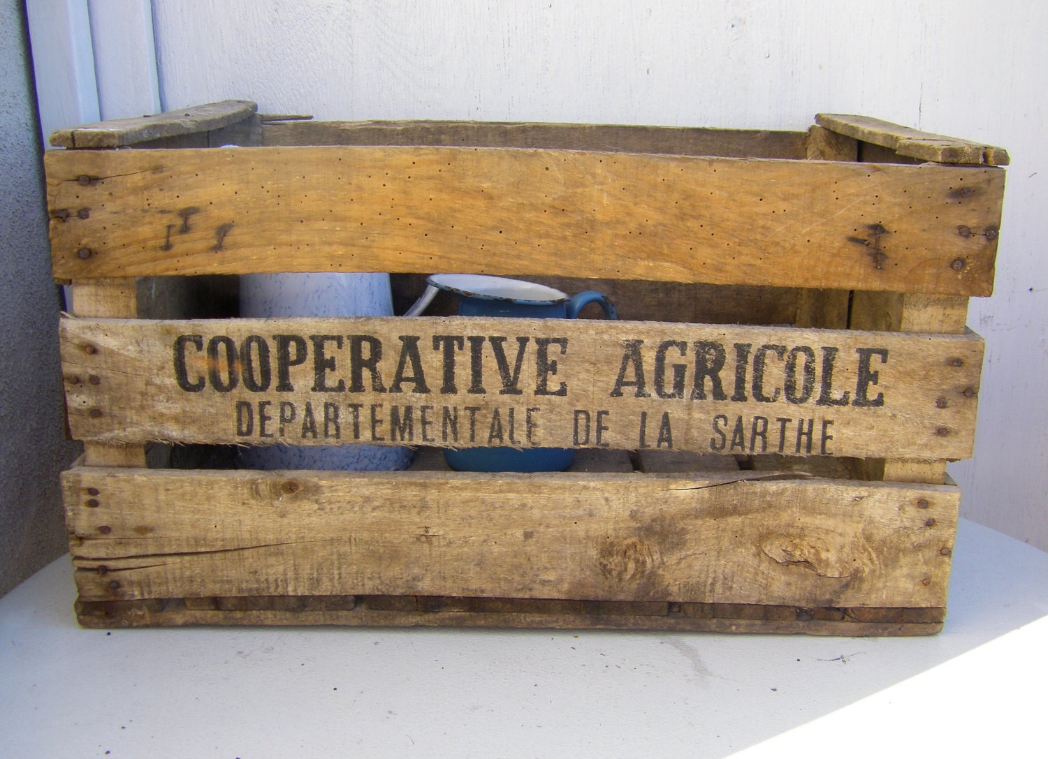 Vintage French Crate - great vintage French piece...perfect for storage and decor