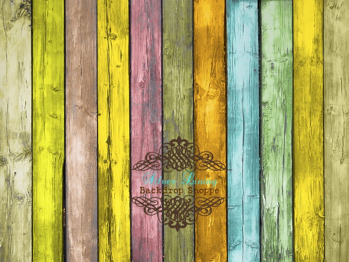 54"x5' Photography Backdrop Light Multi Colored Barnwood Photo Prop