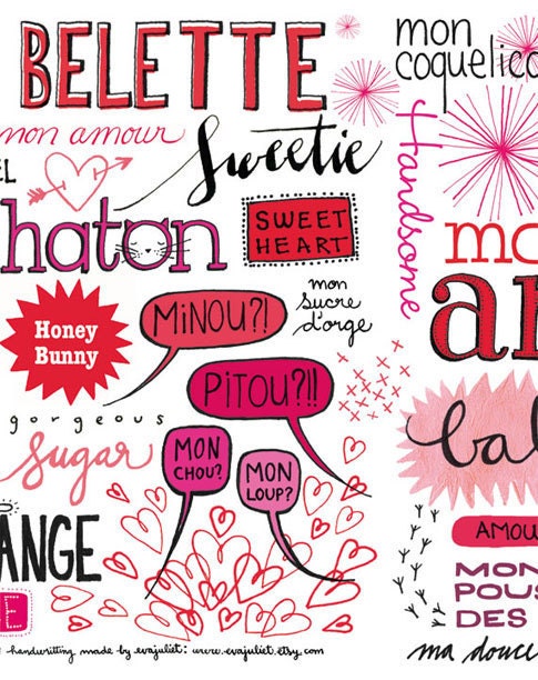 Nickname Valentine card A2 Bilingual