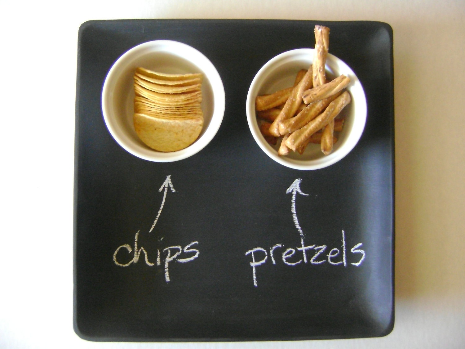 Vintage Chalkboard Wood Tray