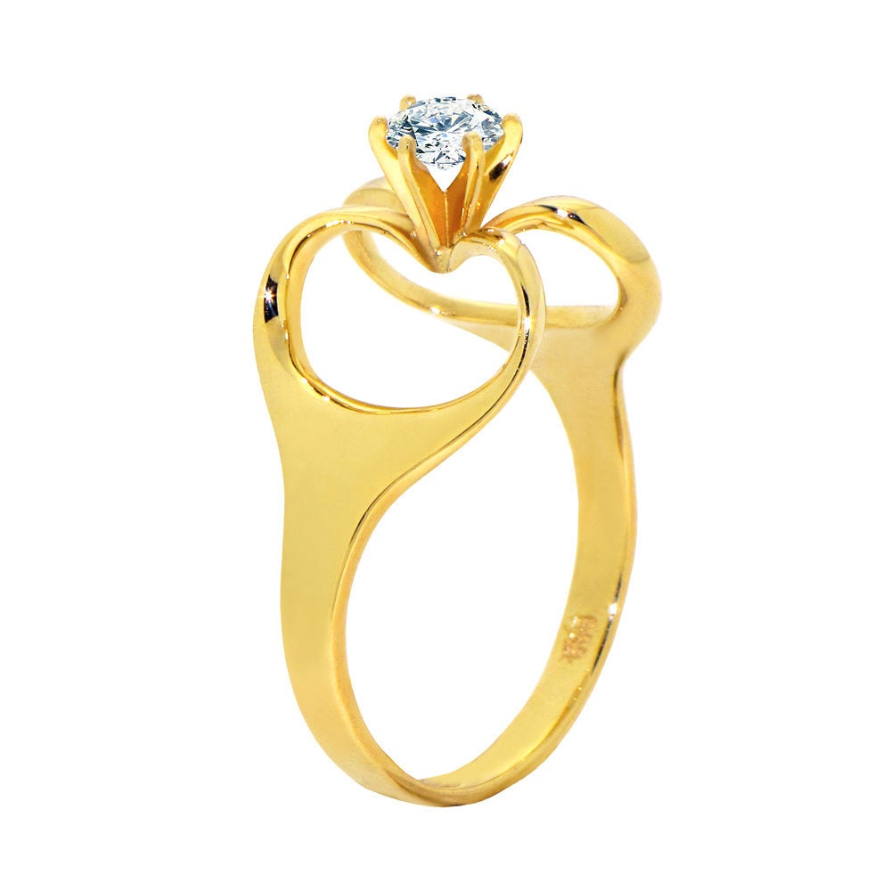 Isis too Egyptian Engagement Ring 14k gold Ring Italian jewelry