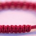 Pink Macrame Rhinestone Bracelet