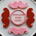 Mustache Rides Valentine Cookie Gift Box (Vanilla) 8 Cookies - MADE TO ORDER