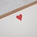 Heart Letterpress Stationery - Set of 6 Flat Notes