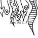 Valentine (Hearts on the edge) digital stamp