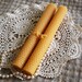 Beeswax Candles Tapers Set of Two with Honeybee Embellishment