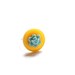 Ring in Mustard Yellow and Turquoise with Vintage Button and Flower