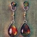 Dichroic Glass and Silver Earrings