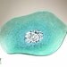Blown Glass Wall Art Poppy Flower Deep Teal Blue Green Blown Glass Wall Art Poppy Flower Deep Teal Blue Green