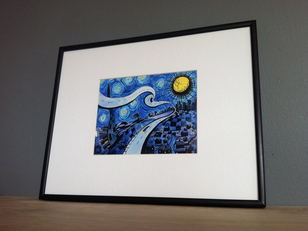 Small 5x7 Giclee Print - My Starry Night