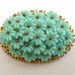Plastic Flower Pin Turquoise Flowers Possibly M Haskell