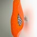 Orange California Poppy Flower Blown Glass Wall Art