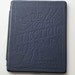 Embossed leather "Electric Library" smart cover for iPad 2 (Navy Blue)