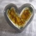 Love Me -  Golden Brown and Charcoal Gray Heart Ring with adjustable band
