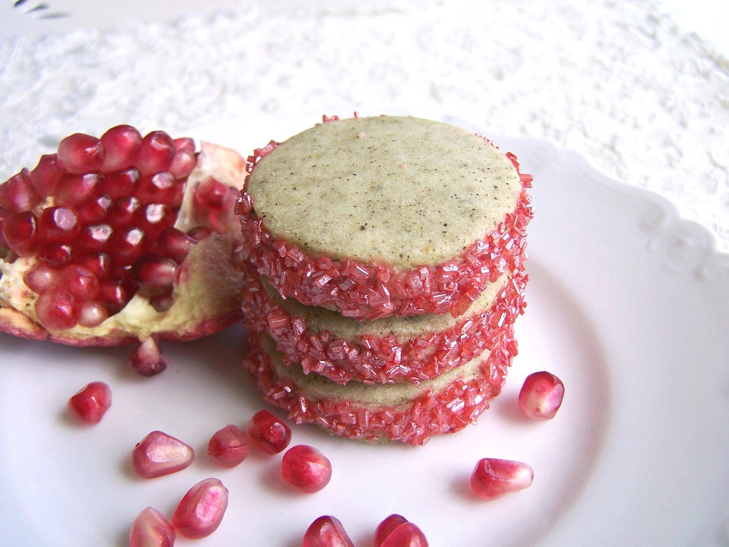 Pomegranate White Tea Cookies 1 Dozen