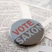 Saxon 08 Ready to Govern Dr. Who Themed Pinback Button