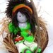 Waldorf doll 18"-16" - knitted set : sleeveless blouse, slippers,Hair band