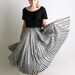 1950s Artegreen Skirt - Hand Painted Circus Striped Sequin Circle Skirt - Medium Carnival Mardi Gras