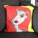 Cindy The Cushion dreams of the love that is right around the corner - Hand Painted Pillow Cover