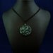 Dark Green Small Cthulhu Cameo Necklace with Chain - Polymer Clay Fashion Jewelry