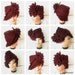 Womens Crochet Hat - Crochet Cloche Hat - Cotton Hat in Aubergine - Crochet Flower and Leaf - Spring Accessories Spring Fashion
