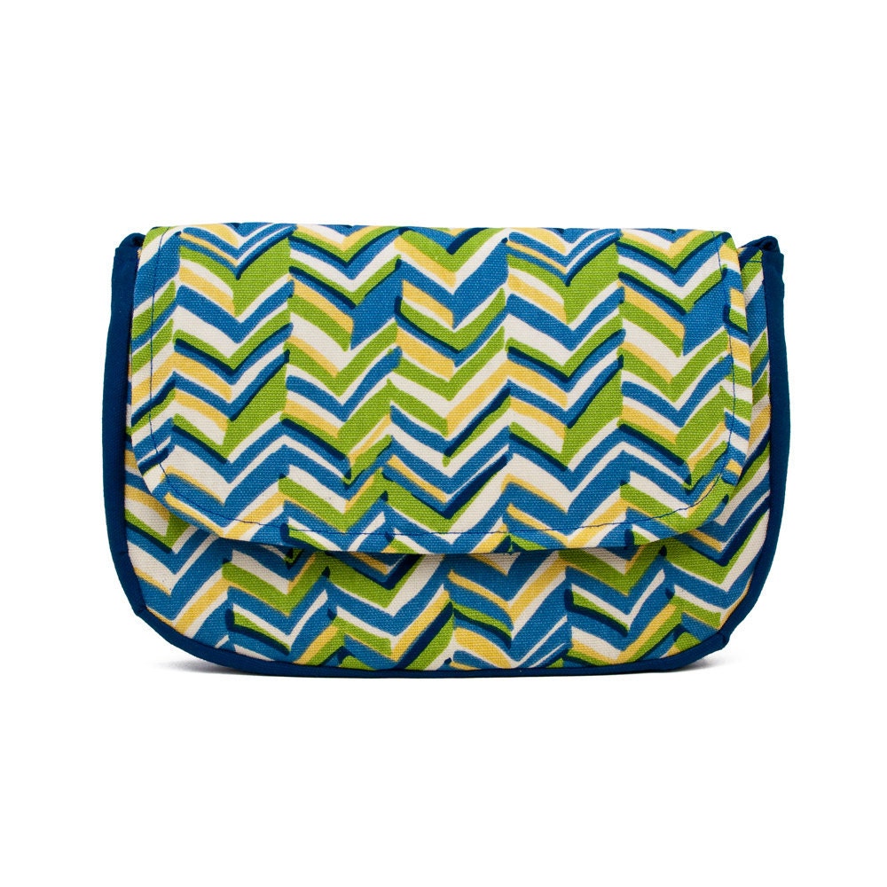 Blue Green Zigzag Handbag
