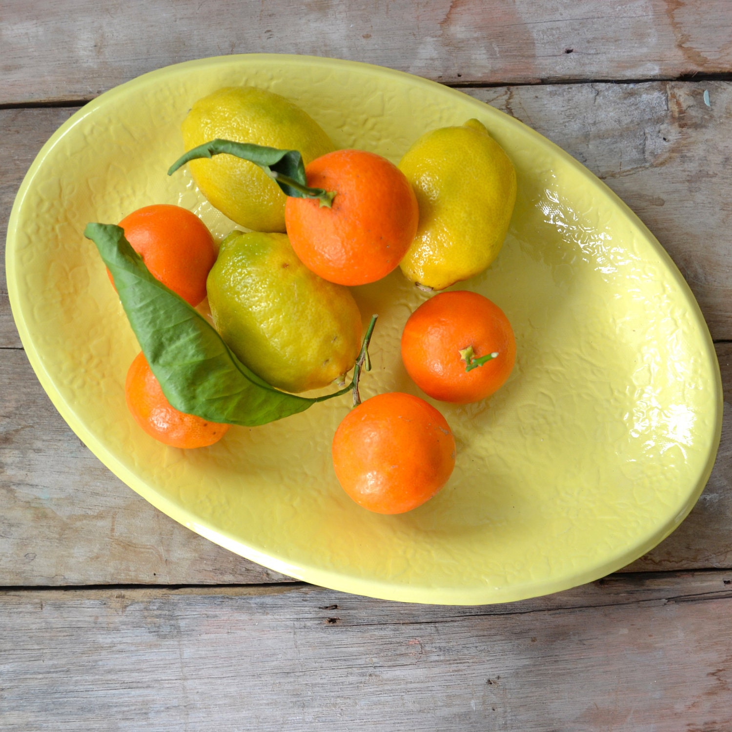 Yellow Focaccia Platter  - large oval platter - stoneware - Wobbly Plates Series