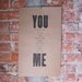 You & Me Letterpress Print