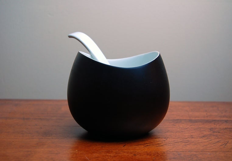 Mid Century Charcoal Bowl Raymond Lowey with Spoon