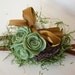 Sage Green and Vintage Brown Green Grass Nature Inspired Photography Prop Headband for baby
